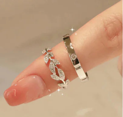 Sterling Silver Couple Rings for Wedding or Valentine's Day