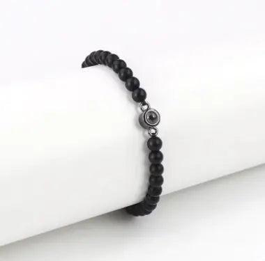 Turquoise Bracelet with 100 Languages Projection