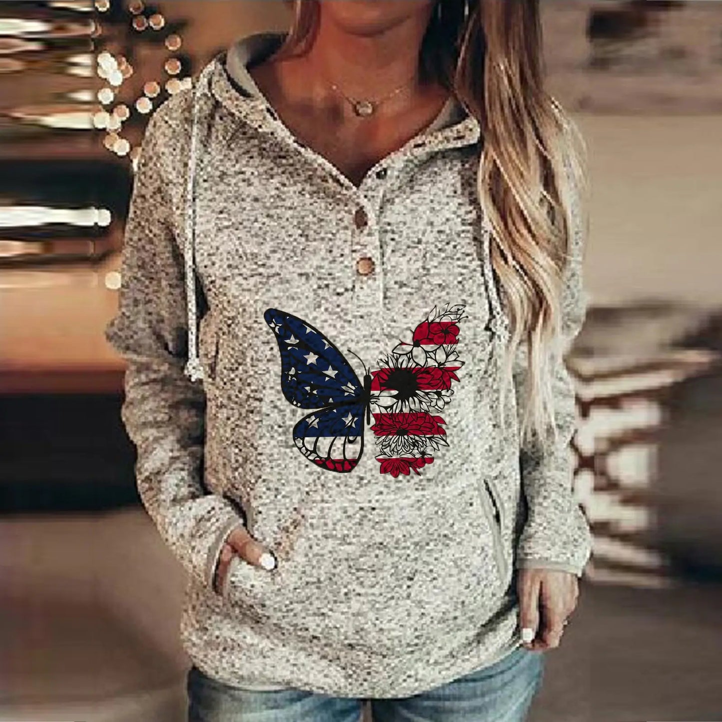 Hooded Pullover Sweater for Women's Autumn Winter