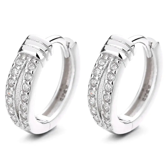 925 Silver Knot Diamond Earrings - Stylish Unique Design