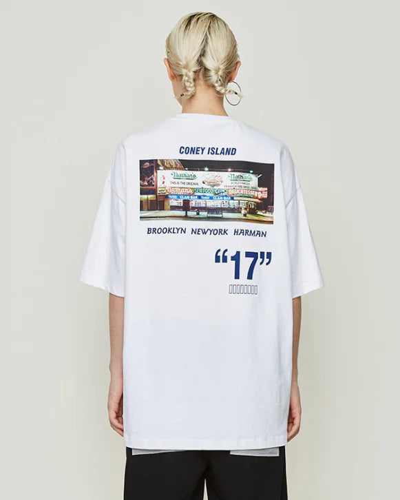 Nason Hot Dog Shop Printed Loose Fit Men's T-Shirt