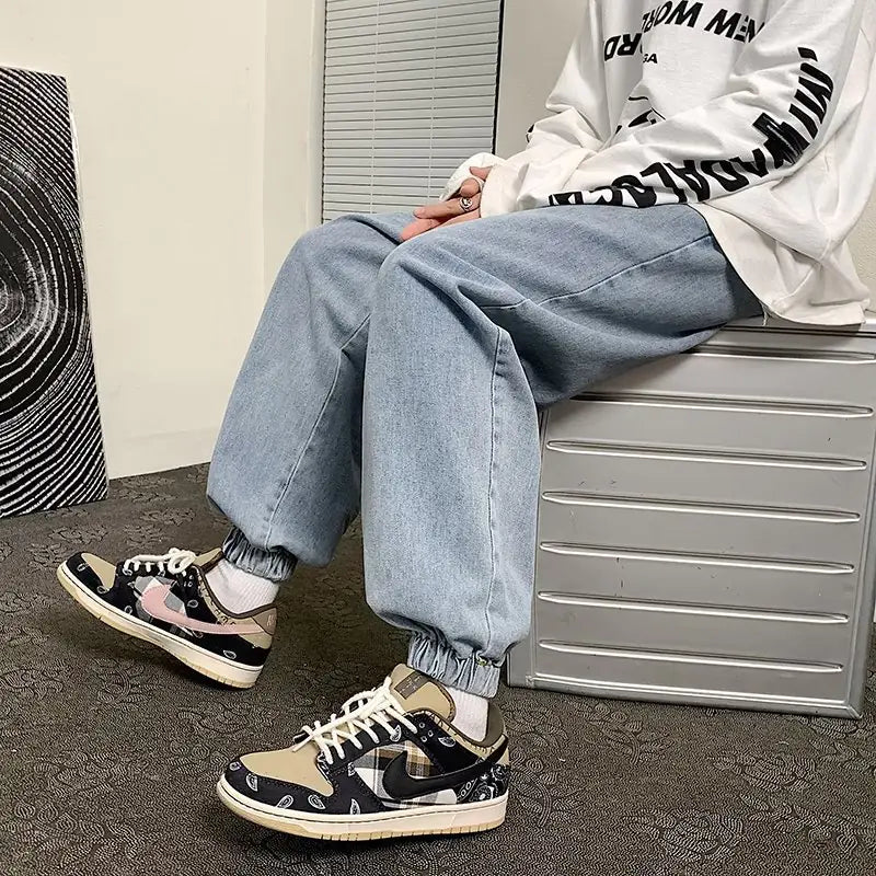 High-Street Vintage Cotton Cuffed Sweatpants