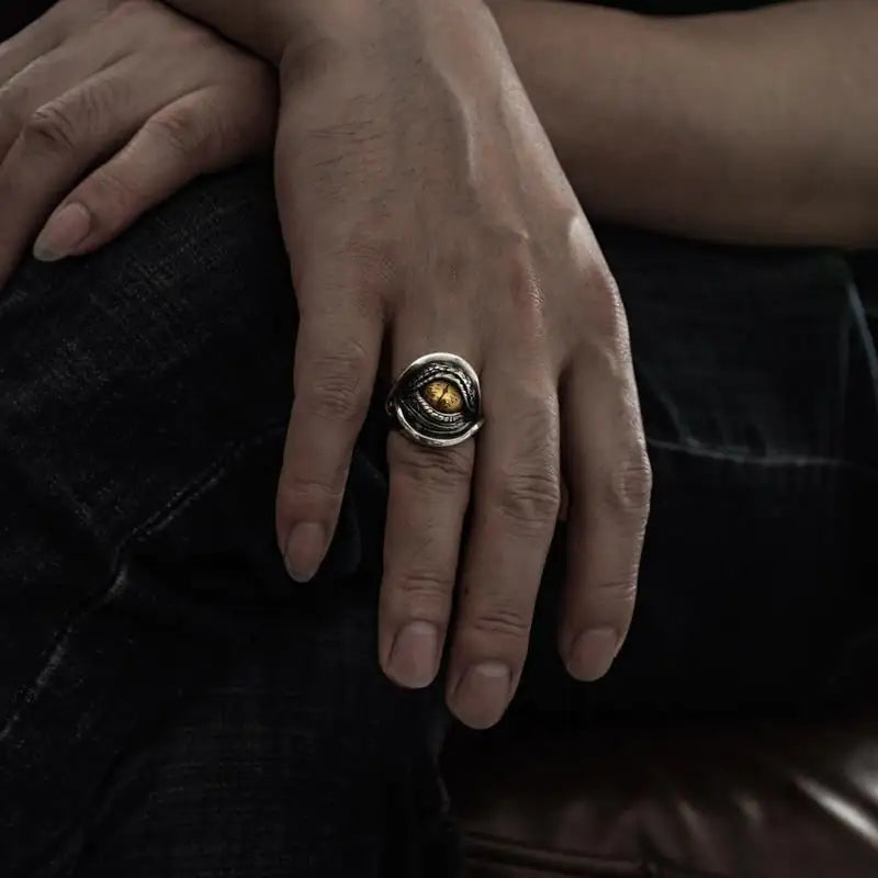 Men's Personality Heavy Ring in 925 Thai Silver