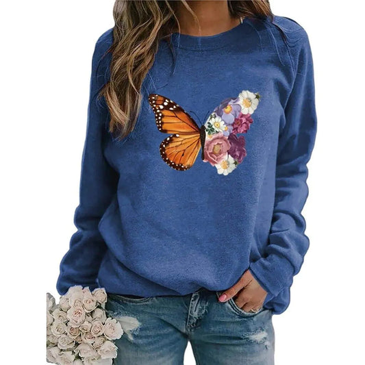Animal Print Crew Neck Sweater - European & American Style