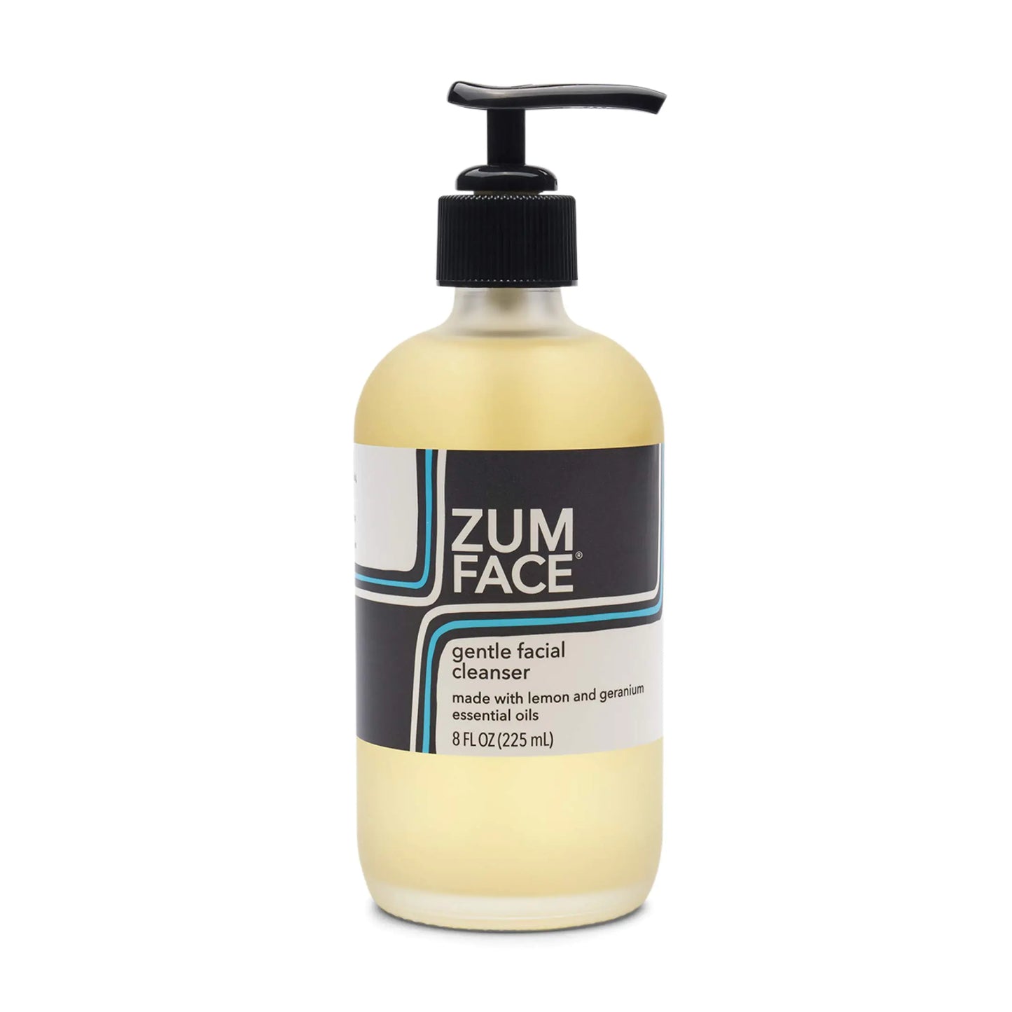 Indigo Wild Zum Face Gentle Facial Cleanser - Natural Skincare Product - Moisturizing Face Care with Coconut Oil Olive Oil & Jojoba Oil - Lemon & Geranium Scent - 8 fl oz