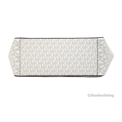 Michael Kors Jet Set Vanilla Signature X Cross Chain Tote