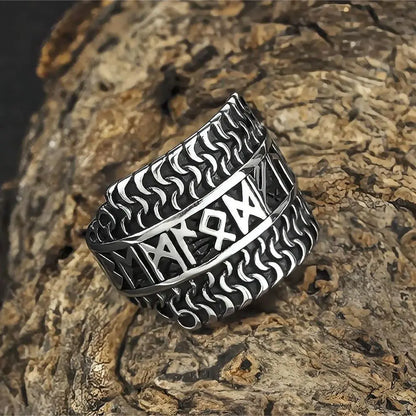 Retro Stainless Steel Ring - European and American Style