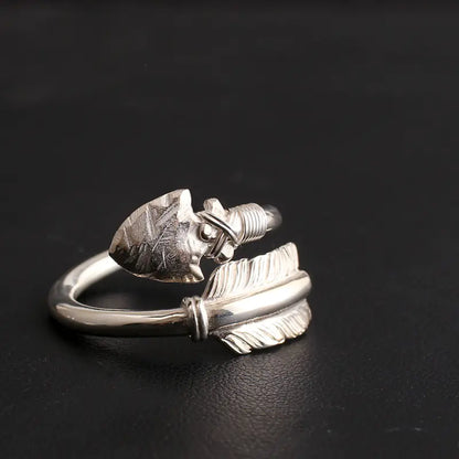 925 Thai Silver Bow and Arrow Fashion Ring