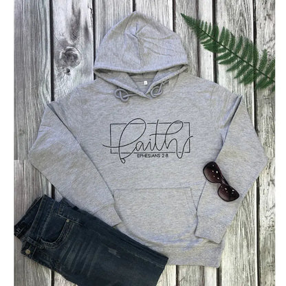 Women's Alphabet Hooded Sweatshirt with Pockets