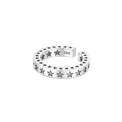 Chiba 925 Thai Silver Vintage Star Totem Ring for Couples
