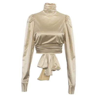 Autumn Long Sleeve Backless Tie T-Shirt