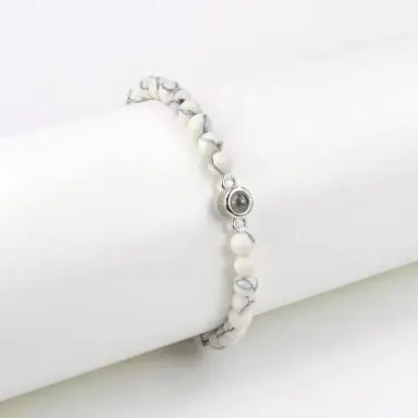 Turquoise Bracelet with 100 Languages Projection