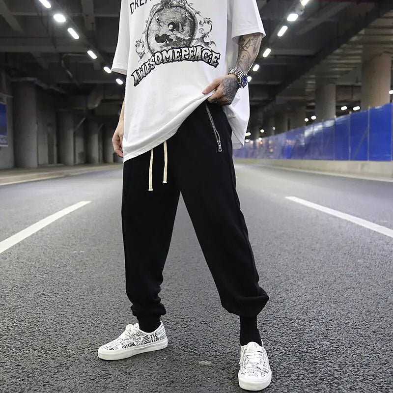 High-Street Vintage Cotton Cuffed Sweatpants
