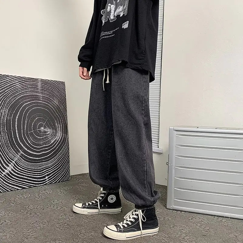 High-Street Vintage Cotton Cuffed Sweatpants