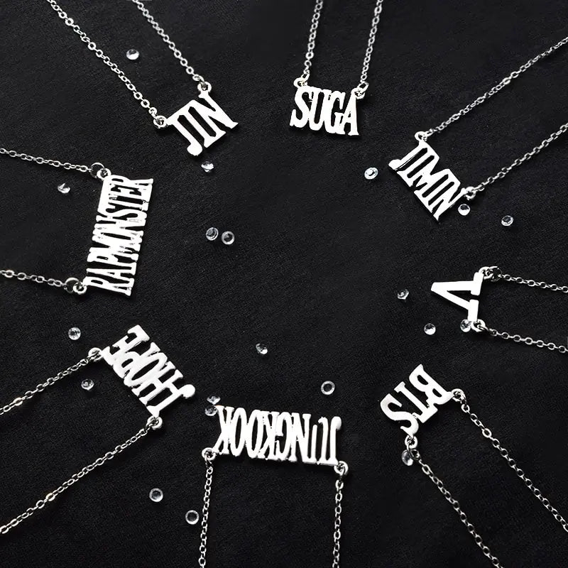 BTS Titanium Steel Necklace - Unisex Korean Style