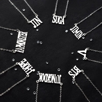BTS Titanium Steel Necklace - Unisex Korean Style