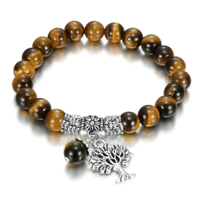 Tree of Life Simple Natural Stone Bracelet