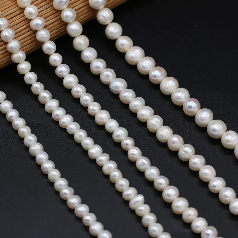 Natural Freshwater Circular White Pearl Necklace