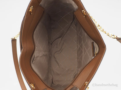 Michael Kors Jet Set Vanilla Signature X Cross Chain Tote