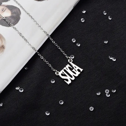 BTS Titanium Steel Necklace - Unisex Korean Style
