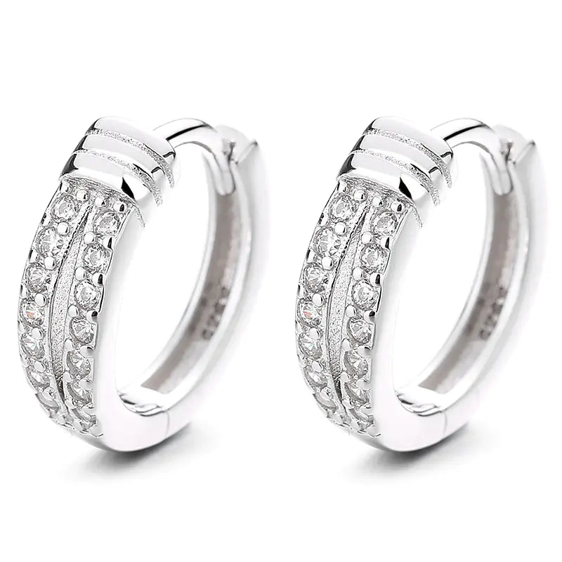 925 Silver Knot Diamond Earrings - Stylish Unique Design