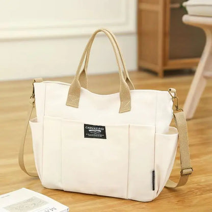 Large Capacity Shoulder Canvas Bag, Commuting Hand Bag