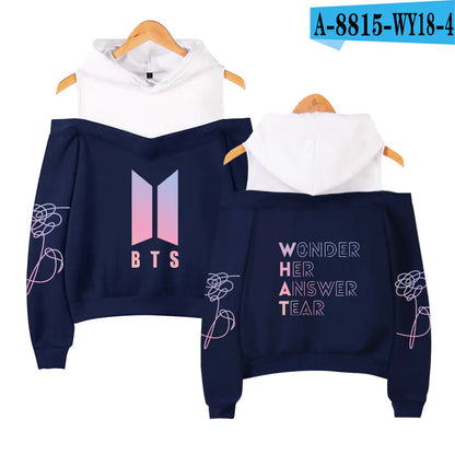 BTS New Album Hoodie with Shoulder Cutouts