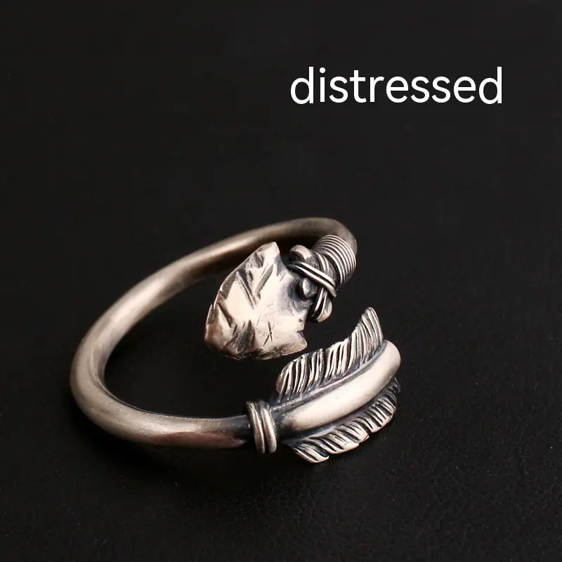 925 Thai Silver Bow and Arrow Fashion Ring