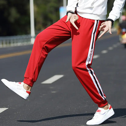 Color Block Lettered Harem Jogger Pants