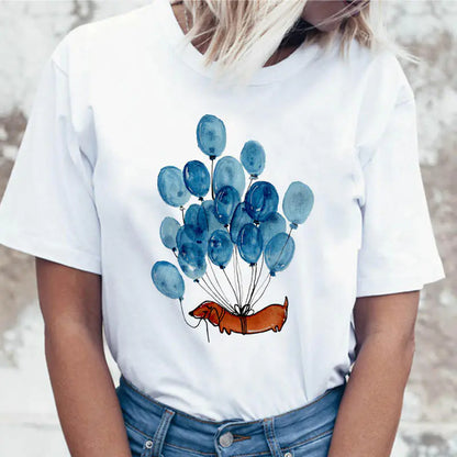 Women's Summer 2020 Fashion Cartoon Print T-Shirt