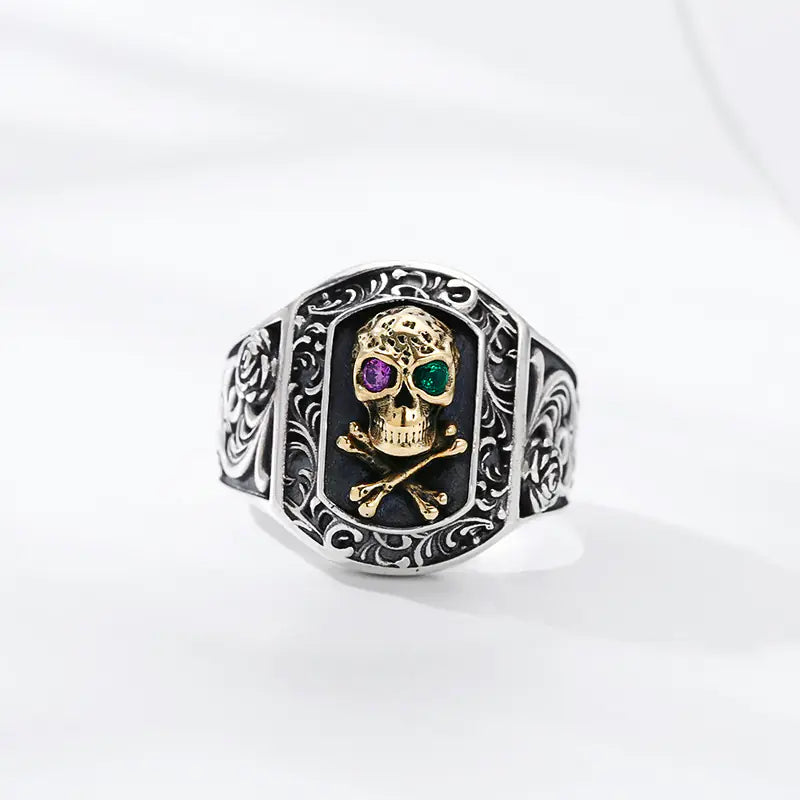 925 Sterling Silver Skull Ring for Him and Her