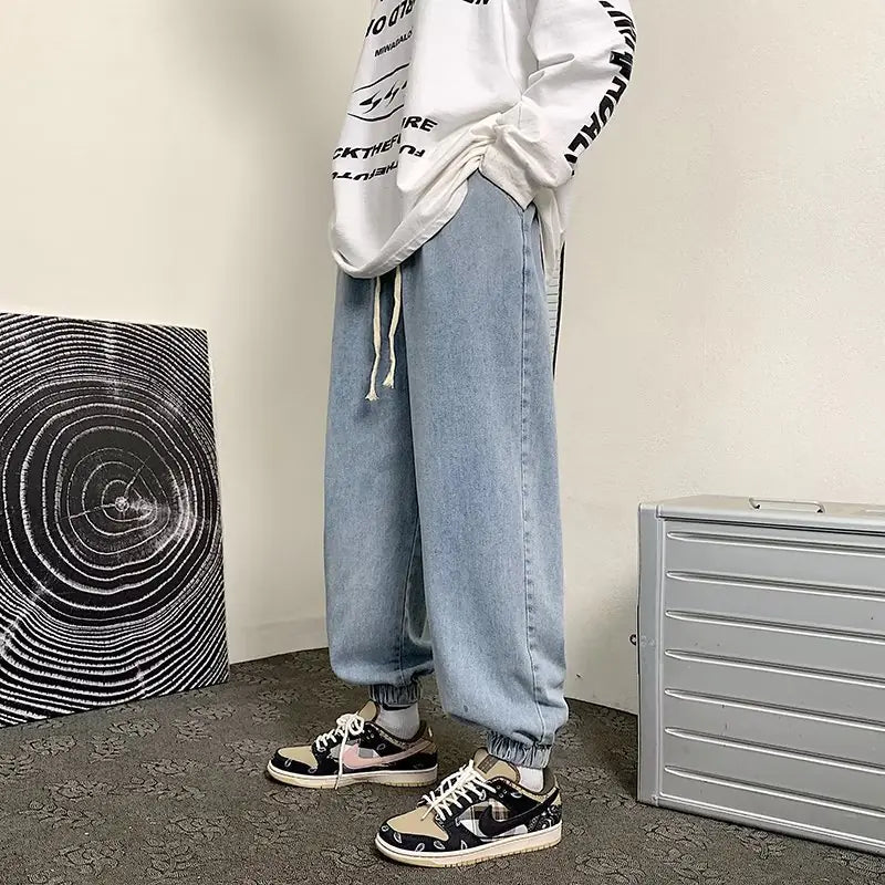 High-Street Vintage Cotton Cuffed Sweatpants