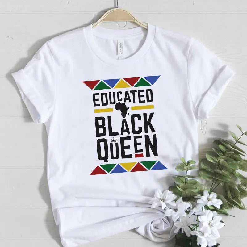 2020 Summer Black History Queen Print Women's T-Shirt