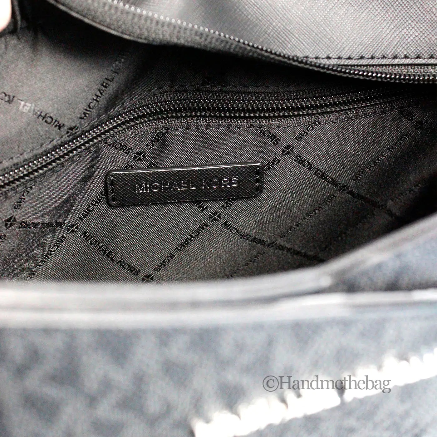 Michael Kors Jet Set Black Signature X Cross Chain Tote