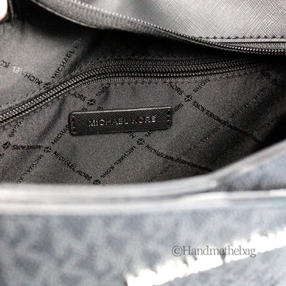 Michael Kors Jet Set Black Signature X Cross Chain Tote