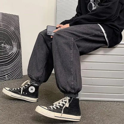 High-Street Vintage Cotton Cuffed Sweatpants